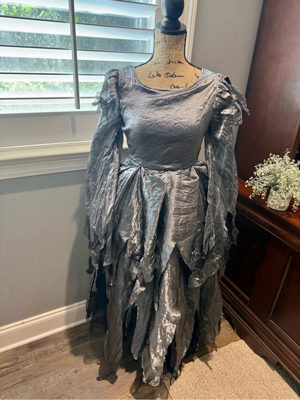 Chasing Fireflies Silver Gothic Tattered Witch Costume - Child’s 12